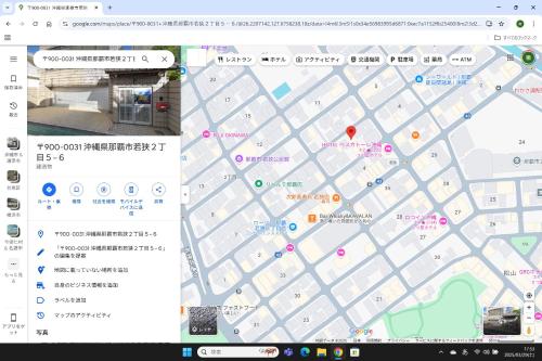a screenshot of a google map of a city at ゲストハウスブルーオーシャン那覇 in Naha