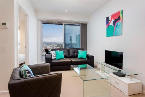 A seating area at Astra Apartments Adelaide