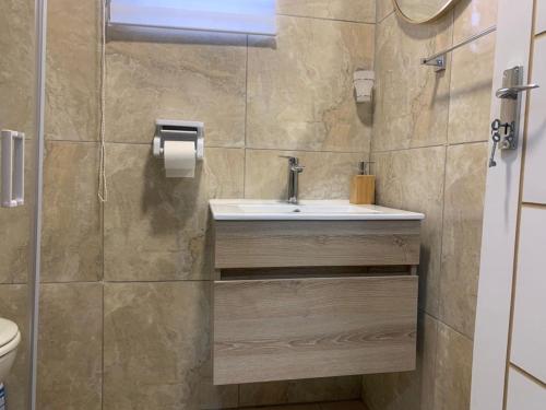 a bathroom with a sink and a toilet at GRACE self-catering apartments in Goodwood