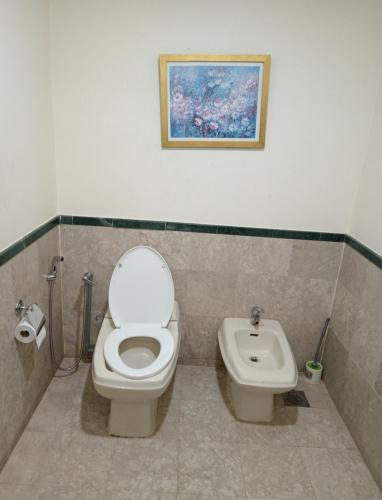 een badkamer met toilet en wastafel bij Eco suites at times square in Kuala Lumpur