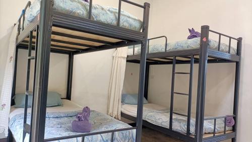 Giường trong phòng chung tại LUCKY PAI Resort&Hostel