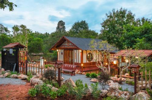 Zahrada ubytování Aki house