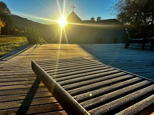 Blick auf den Sonnenuntergang/Sonnenaufgang von des Chalets aus oder aus der Nähe