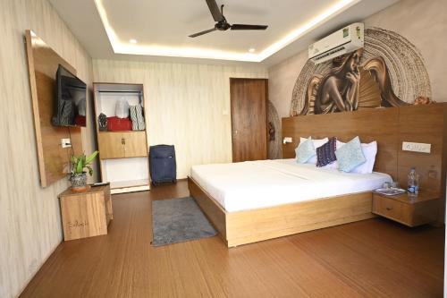 Ένα ή περισσότερα κρεβάτια σε δωμάτιο στο Palolem Casa