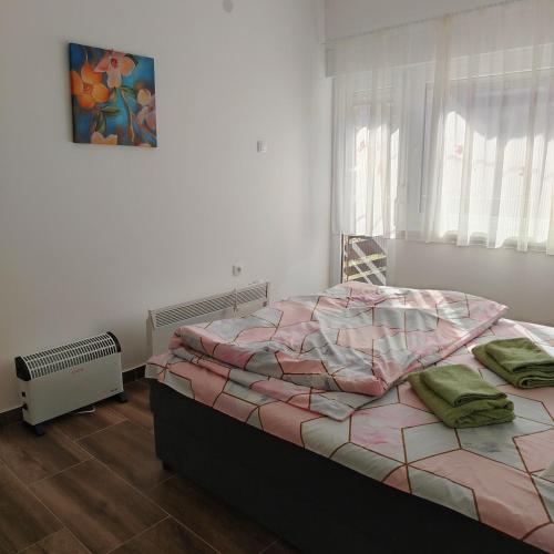 a bedroom with a large bed in a room at Apartman5 in Gornja Toplica