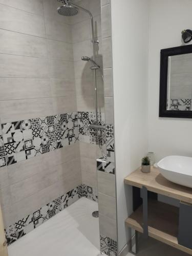 Koupelna v ubytování Le cocon particulier