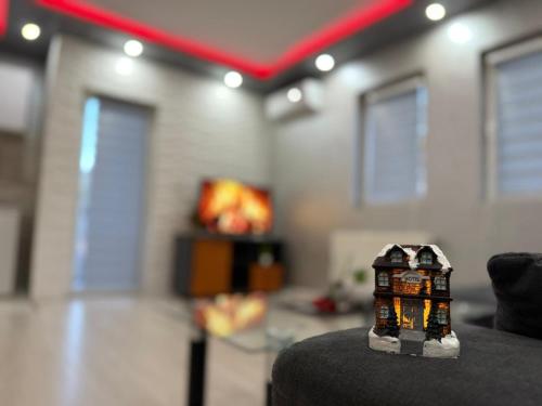 Posezení v ubytování Infinity Apartman Obrenovac, sa parkingom privatnim