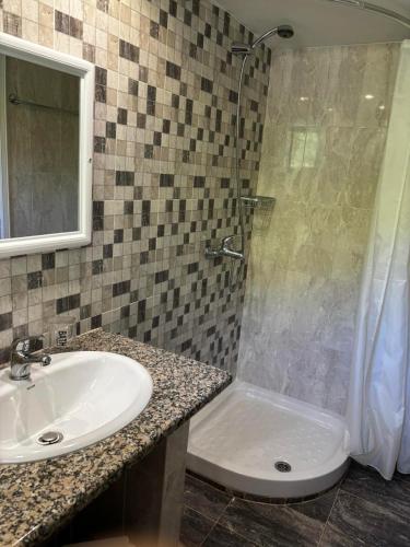 Koupelna v ubytování Voula Studio