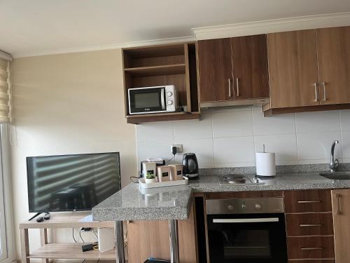 Η κουζίνα ή μικρή κουζίνα στο Departamento 1510 CENTRO TEMUCO