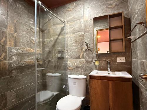 Koupelna v ubytování Hacienda el Recuerdo