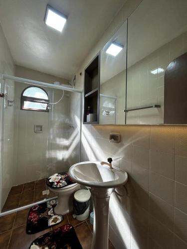 Koupelna v ubytování Apartamento 301 próximo as Termas