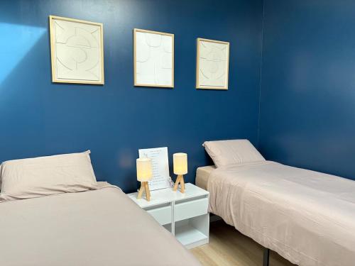 En eller flere senge i et værelse på Duplex 6 pers 3 Ch, Billard & Netflix, tout équipé