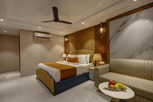 Ένα ή περισσότερα κρεβάτια σε δωμάτιο στο Hotel Stay Vista Near Delhi Airport