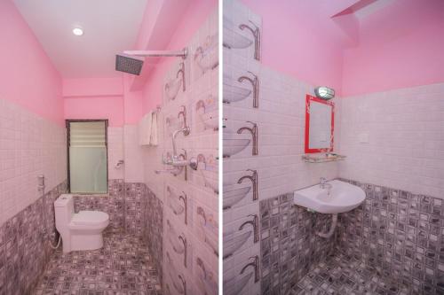 Koupelna v ubytování OYO 222 Hotel New Himalayan