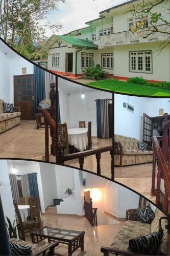kolaż trzech zdjęć domu w obiekcie Glenfall Guest w mieście Nuwara Eliya