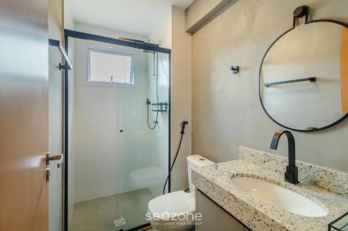 Koupelna v ubytování Apto em Cond. c/ Piscina em Goiânia KSP1304