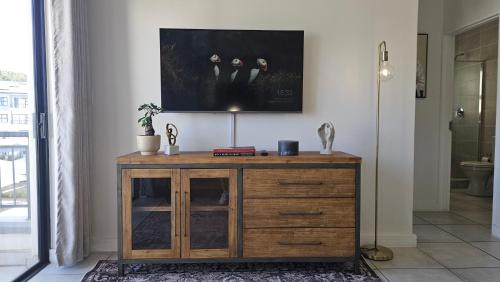 Μια τηλεόραση ή/και κέντρο ψυχαγωγίας στο Luxury Apartment in Somerset West