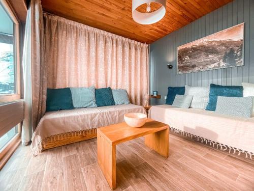 Studio fonctionnel 30m², 5 pers, vue pistes, balcon, Tignes