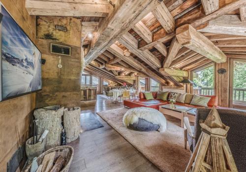 Posezení v ubytování Chalet Montanum, 9 pax - Courchevel, Bed & Breakfast
