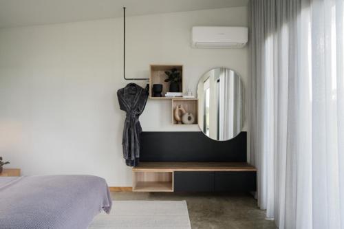 Postel nebo postele na pokoji v ubytování 8 Paddocks Chalet One