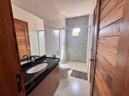 Koupelna v ubytování Casa J&L