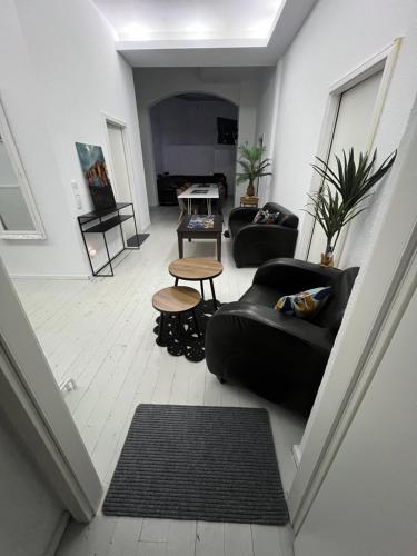 Posezení v ubytování Alter Bahnhof Schwaan - Monteurswohnungen