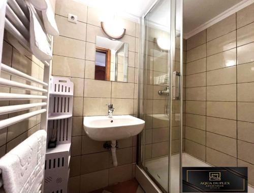 Koupelna v ubytování Aqua Duplex Apartman