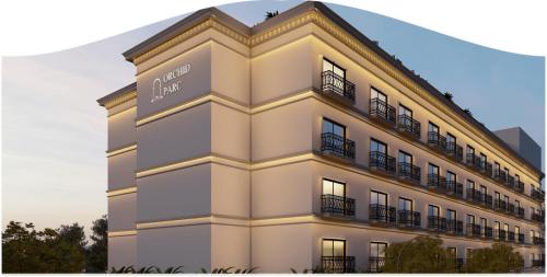 eine Darstellung der Vorderseite eines Gebäudes in der Unterkunft Luxury Studio, 1 Bed, Separate Study Gourmet Kitchen Prime Location in Bangalore