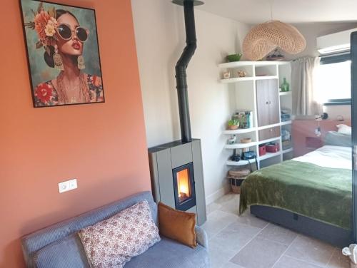 Cama o camas de una habitación en La Grange d'Andrea