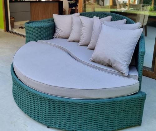 Postel nebo postele na pokoji v ubytování Villa Tropical PdF Completo Cozinheira excelente opcional