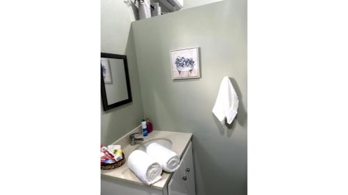 a bathroom with a sink and a toilet in it at Carolus Suites in Gros Islet