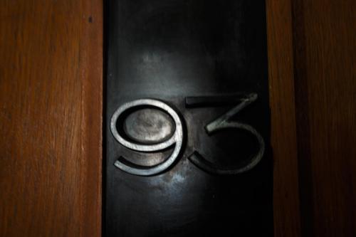 a doorhandle with the number on it at Praia Sol Hotel - Leme Hotel Ltda in Serra