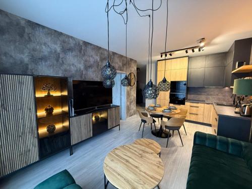 TV a/nebo společenská místnost v ubytování Apartmán Lottner