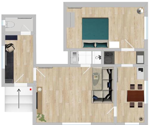 Una cocina o zona de cocina en Traunapartment Altaussee