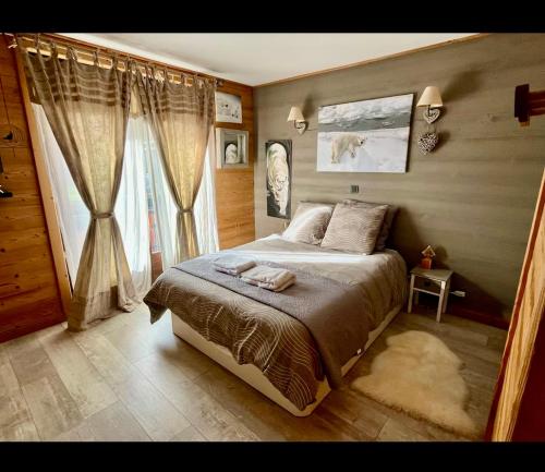 Postel nebo postele na pokoji v ubytování Morzine Ressachaux A3 - Chrismas Apt