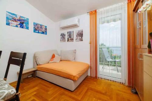 Ένα ή περισσότερα κρεβάτια σε δωμάτιο στο Apartment in Crikvenica 54337