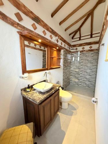 Koupelna v ubytování Apartamento Colonial