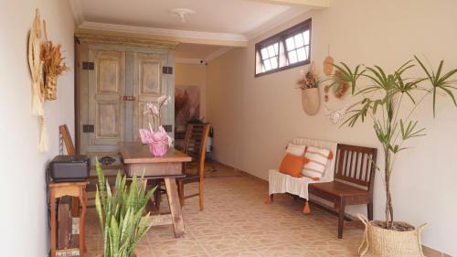 Χώρος καθιστικού στο Recanto das Libélulas Pousada