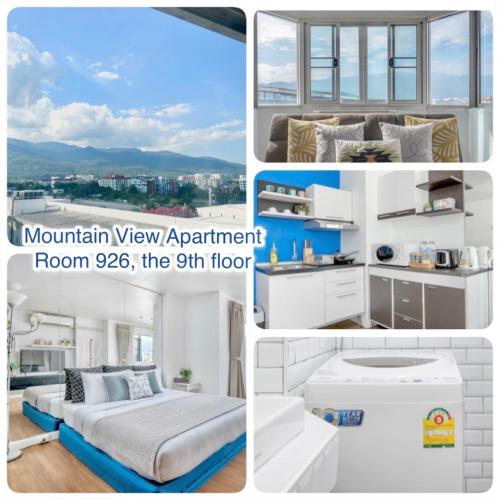 a collage of pictures of a room with a bed at Cozy B at Nimman Studio Room in Condominium in Chiang Mai