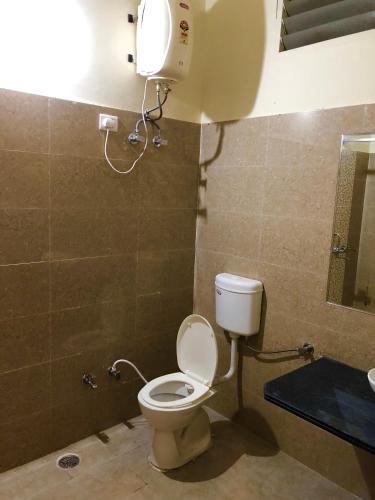 a bathroom with a toilet and a sink at Hotel Green valley resort in Kota
