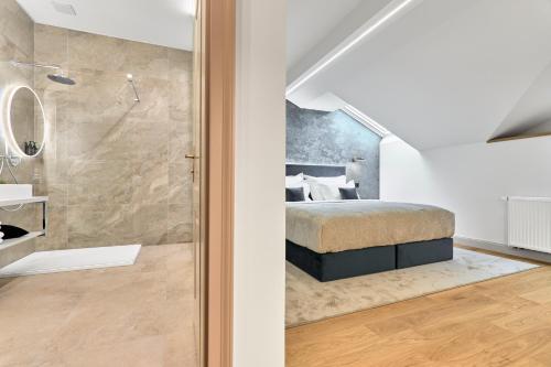 Ένα μπάνιο στο Villa Patriot Boutique Hotel