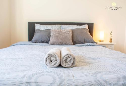 Postel nebo postele na pokoji v ubytování Cornfield