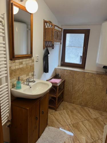 Koupelna v ubytování Apartmán Bechyně