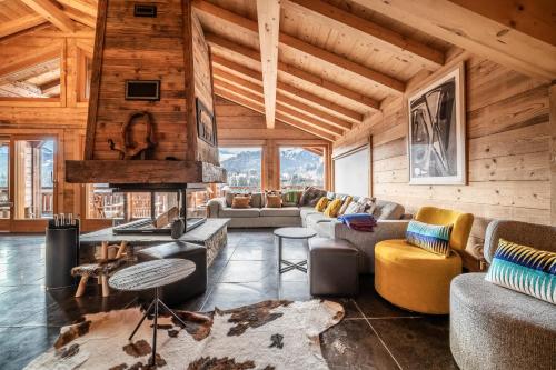 Khu vực ghế ngồi tại Chalet Heavenly, Montriond - by EMERALD STAY