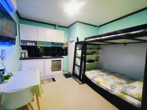 Kuchyň nebo kuchyňský kout v ubytování Summer Loft