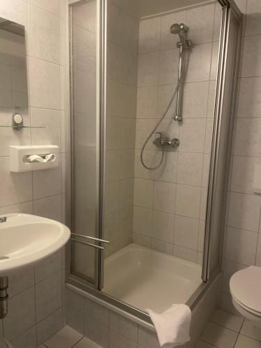 Koupelna v ubytování Hotel Zum Alten Brauhaus