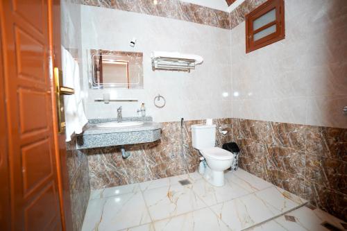 a bathroom with a toilet and a sink at Osman House Luxor in Luxor