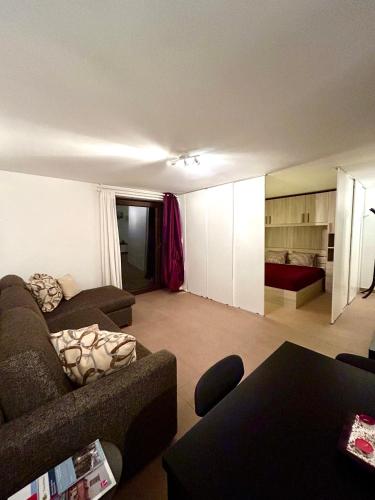 Χώρος καθιστικού στο Leo Loft - Mountain Getaway near Slopes