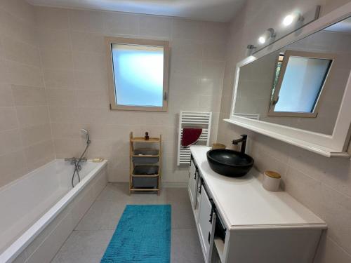 Koupelna v ubytování Lou barado