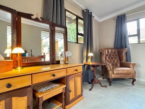 Χώρος καθιστικού στο Farm stay at Bluegums on Haldon Estate